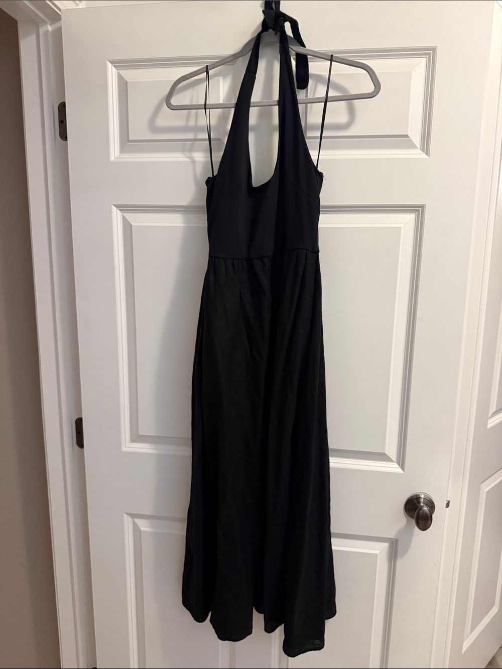 Halter Neck Black Maxi Dress